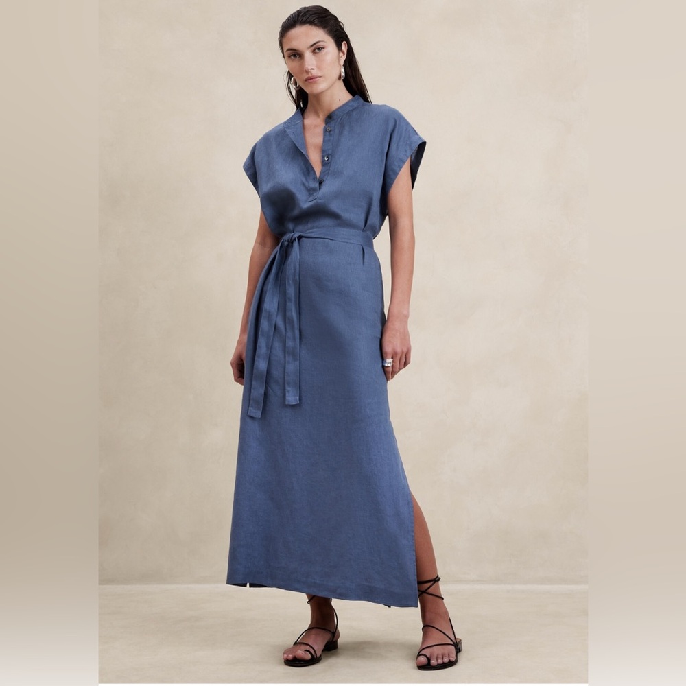 NWT Athleta XL Banana Republic linen Kaftan dress rtv$160